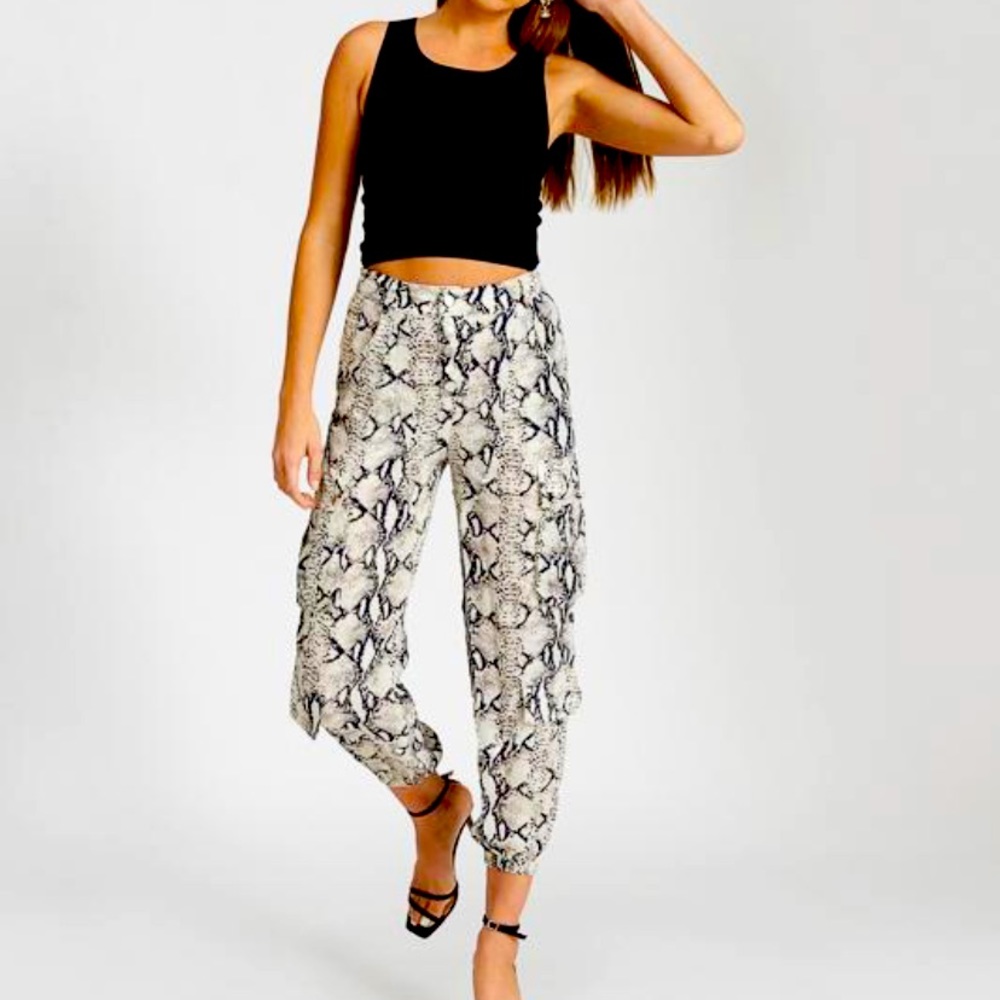 Lioness Snake Print Pants